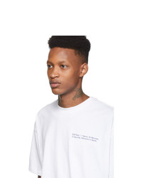 T-shirt à col rond imprimé blanc Ksubi