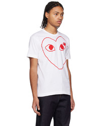 T-shirt à col rond imprimé blanc Comme Des Garcons Play