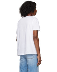 T-shirt à col rond imprimé blanc A.P.C.