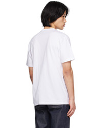 T-shirt à col rond imprimé blanc MAISON KITSUNÉ