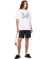 T-shirt à col rond imprimé blanc JW Anderson