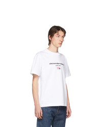 T-shirt à col rond imprimé blanc Alexander Wang