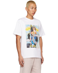 T-shirt à col rond imprimé blanc Fiorucci