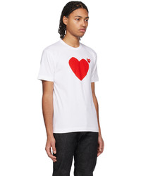 T-shirt à col rond imprimé blanc Comme Des Garcons Play