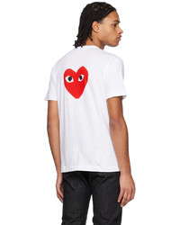 T-shirt à col rond imprimé blanc Comme Des Garcons Play