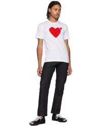 T-shirt à col rond imprimé blanc Comme Des Garcons Play