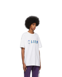 T-shirt à col rond imprimé blanc Ksubi