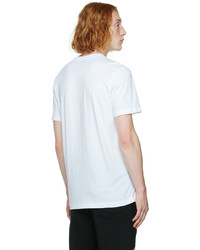 T-shirt à col rond imprimé blanc Moschino