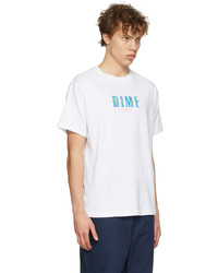 T-shirt à col rond imprimé blanc Dime