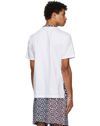 T-shirt à col rond imprimé blanc Versace