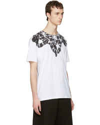 T-shirt à col rond imprimé blanc Marcelo Burlon County of Milan