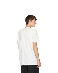 T-shirt à col rond imprimé blanc Rick Owens