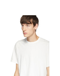 T-shirt à col rond imprimé blanc Rick Owens