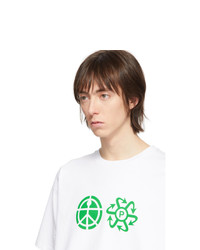 T-shirt à col rond imprimé blanc Rassvet