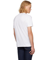 T-shirt à col rond imprimé blanc DSQUARED2