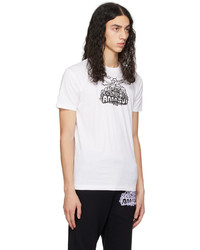 T-shirt à col rond imprimé blanc Anna Sui