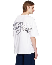 T-shirt à col rond imprimé blanc Tommy Jeans