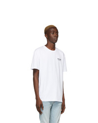 T-shirt à col rond imprimé blanc DOUBLE RAINBOUU