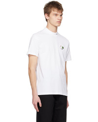 T-shirt à col rond imprimé blanc Raf Simons