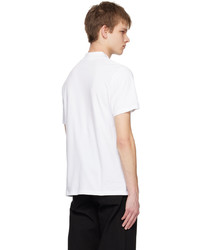 T-shirt à col rond imprimé blanc Raf Simons