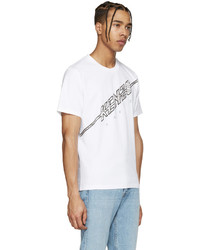 T-shirt à col rond imprimé blanc Kenzo