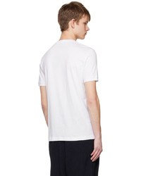 T-shirt à col rond imprimé blanc Giorgio Armani