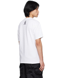 T-shirt à col rond imprimé blanc BAPE