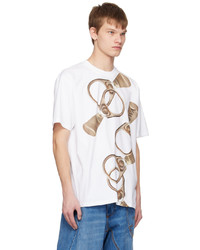 T-shirt à col rond imprimé blanc JW Anderson