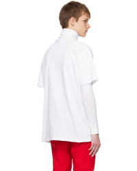 T-shirt à col rond imprimé blanc Raf Simons