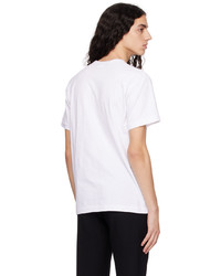 T-shirt à col rond imprimé blanc Comme des Garcons Homme Deux