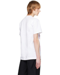 T-shirt à col rond imprimé blanc Comme des Garcons Homme Deux