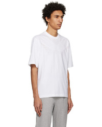 T-shirt à col rond imprimé blanc Zegna