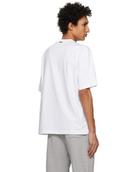 T-shirt à col rond imprimé blanc Zegna