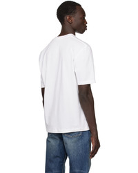 T-shirt à col rond imprimé blanc Ferragamo