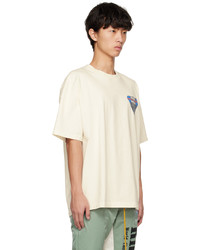 T-shirt à col rond imprimé blanc Rhude