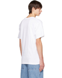 T-shirt à col rond imprimé blanc Dime