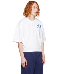 T-shirt à col rond imprimé blanc JW Anderson