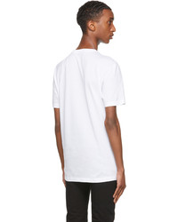 T-shirt à col rond imprimé blanc Versace