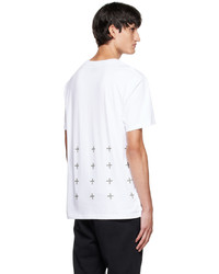 T-shirt à col rond imprimé blanc Ksubi