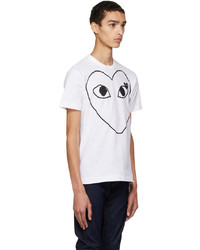 T-shirt à col rond imprimé blanc Comme Des Garcons Play