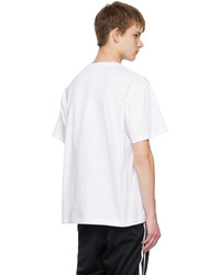 T-shirt à col rond imprimé blanc Doublet