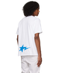 T-shirt à col rond imprimé blanc BAPE