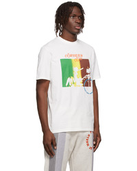 T-shirt à col rond imprimé blanc Ahluwalia &Paul Smith