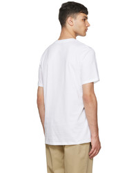 T-shirt à col rond imprimé blanc A.P.C.