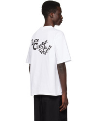 T-shirt à col rond imprimé blanc Late Checkout