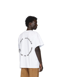 T-shirt à col rond imprimé blanc Vyner Articles