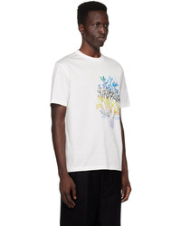 T-shirt à col rond imprimé blanc Paul Smith