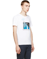 T-shirt à col rond imprimé blanc Kenzo