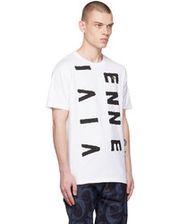 T-shirt à col rond imprimé blanc Vivienne Westwood