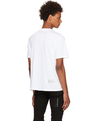 T-shirt à col rond imprimé blanc Amiri